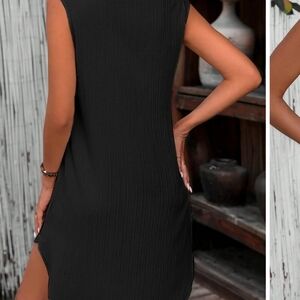 Black Collared Sleeveless dress